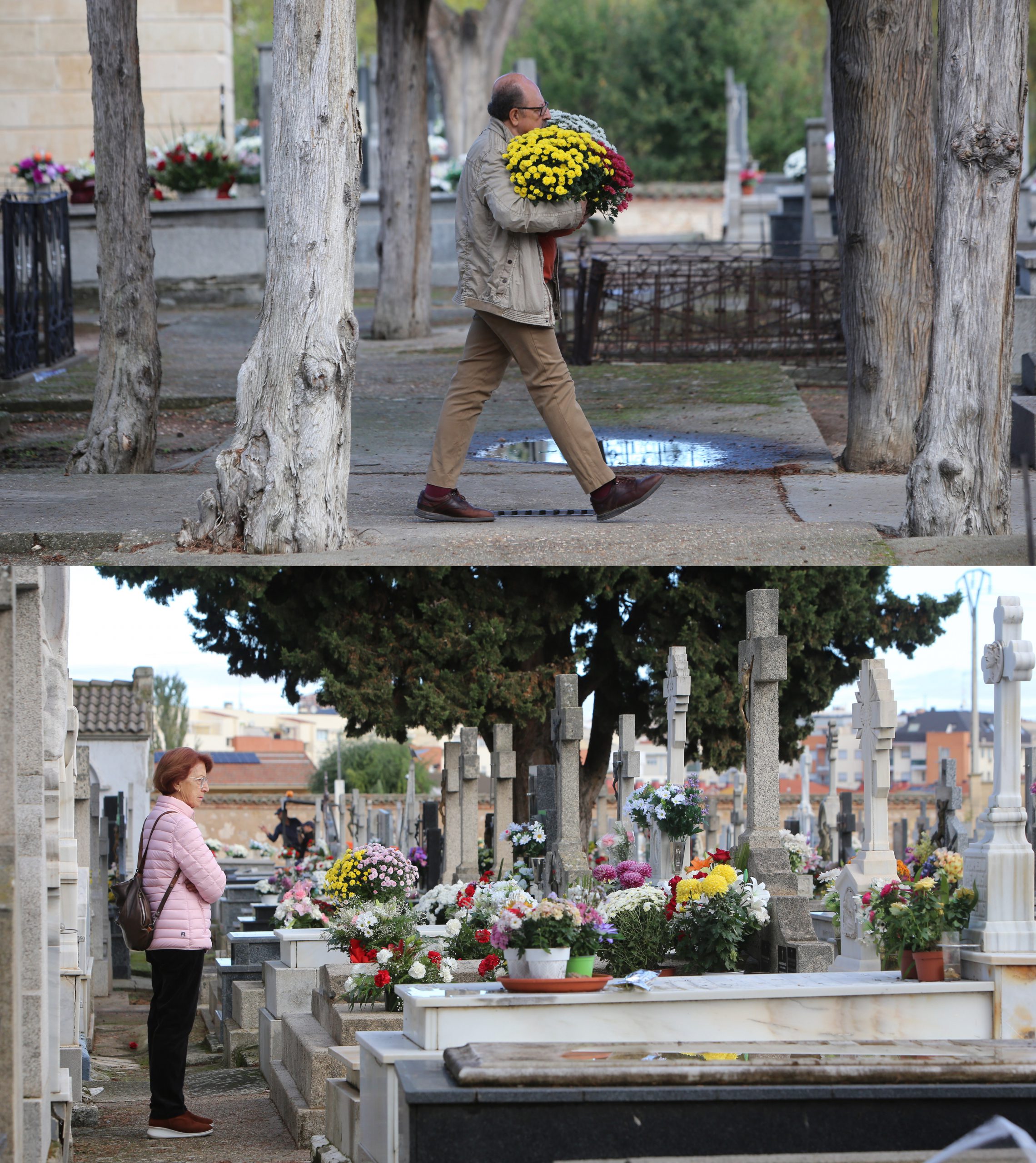 Imágenes de ayer en los cementerios de Castilla y León. / JL Leal
