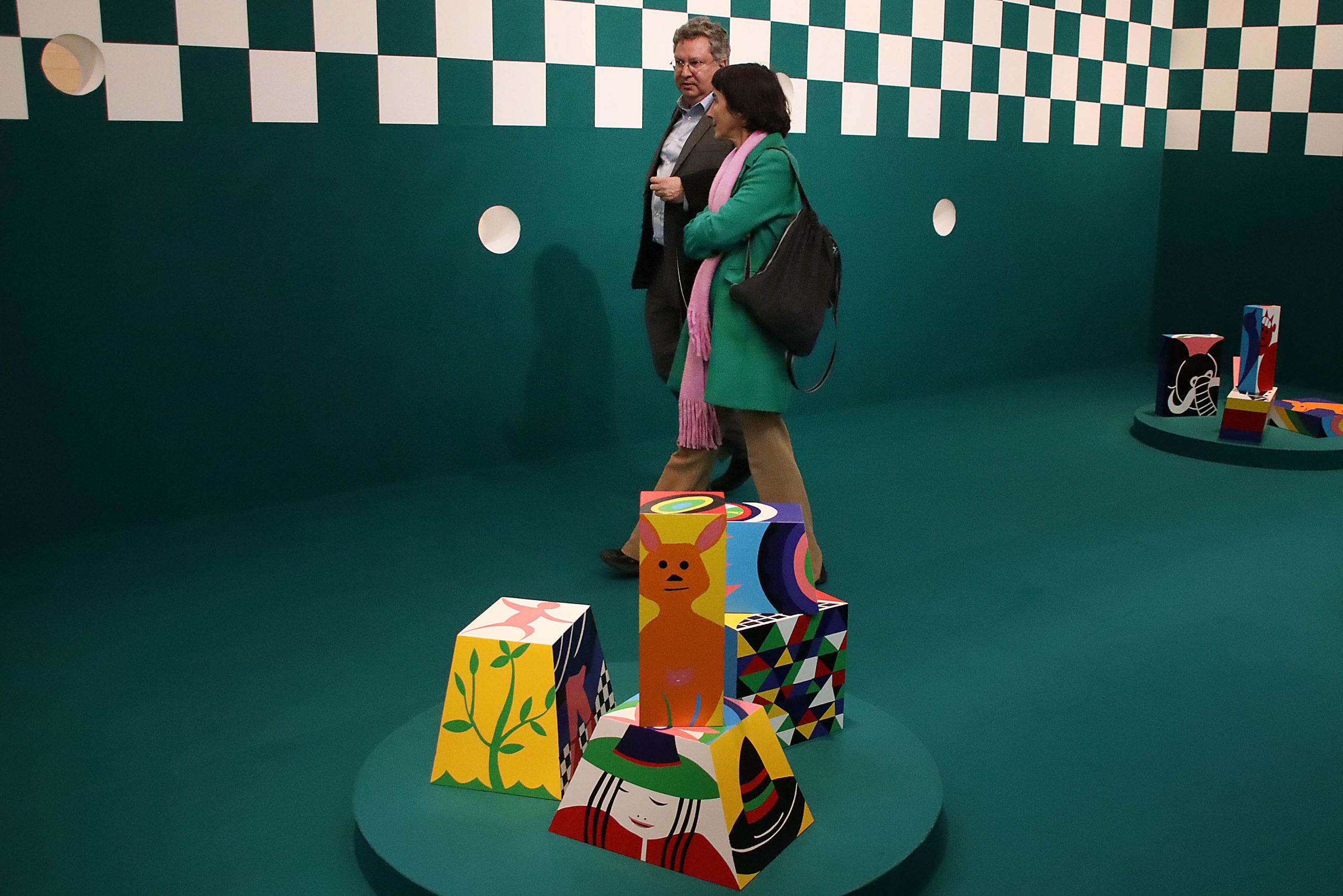 Una de las creaciones, expuesta en el Museo de Arte Contemporáneo de Castilla y León.