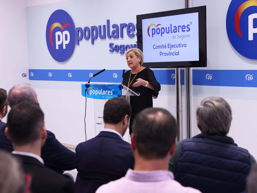 Intervención de la presidenta del PP de Segovia, Paloma Sanz.