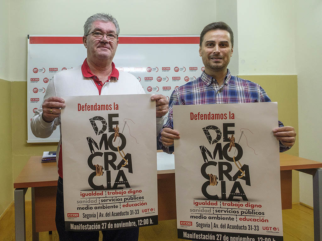 UGT CCOO Defendamos Democracia Trabajo Digno