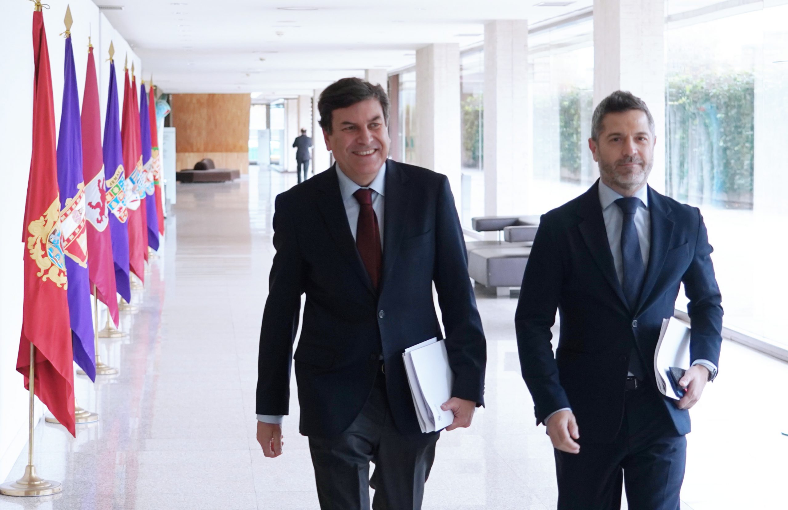 Carriedo, de camino a la rueda de prensa posterior al Consejo.