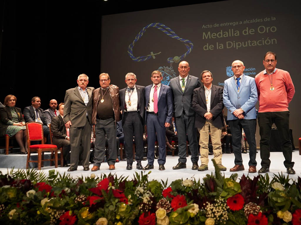 Entrega de las Medallas de Oro de la Diputación a los siete alcaldes. / EL ADELANTADO