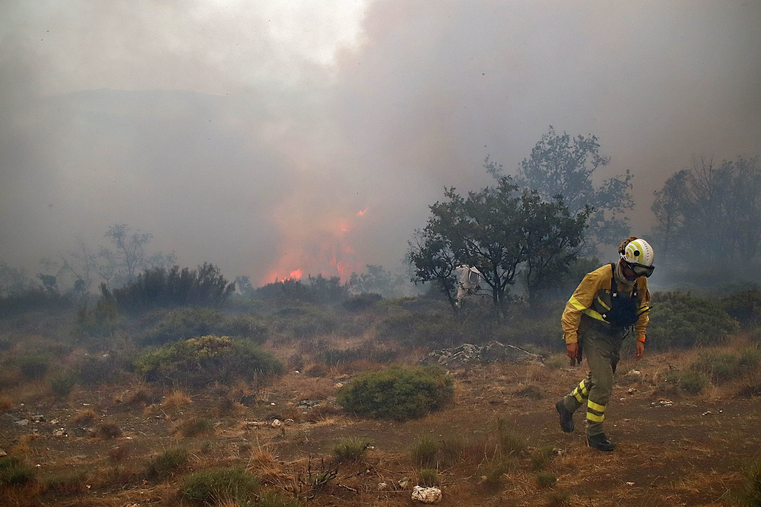 Uno de los incendios de este verano, en la provincia de León.