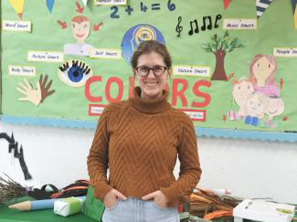Maggie Caruso, en el centro educativo.