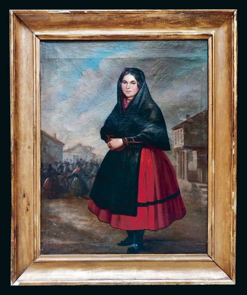 Indumentaria tradicional segoviana: Alcaldesas, briqueras y tureganenses 4 Pintura anonima costumbrista