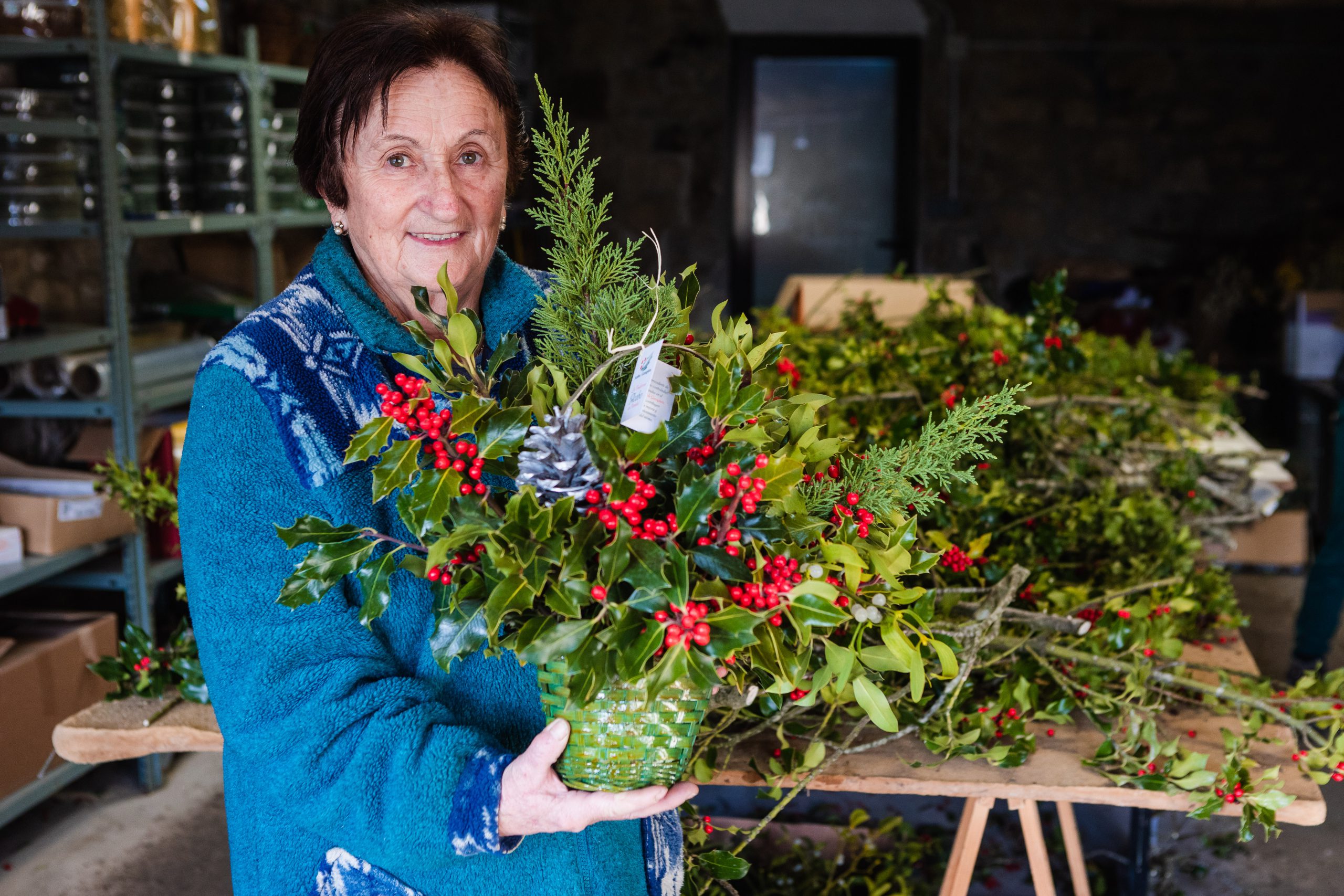 Uno de los ornamentos navideños hechos en El Acebarillo.