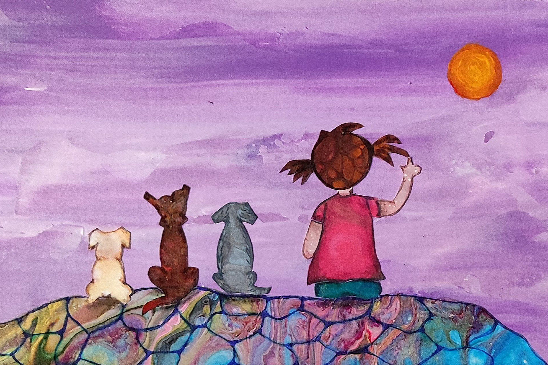 Uno de los trabajos de la exposición que pueden visitarse hasta esta tarde en el Centro Social Corpus, obra de Stella Nuñez Prada.