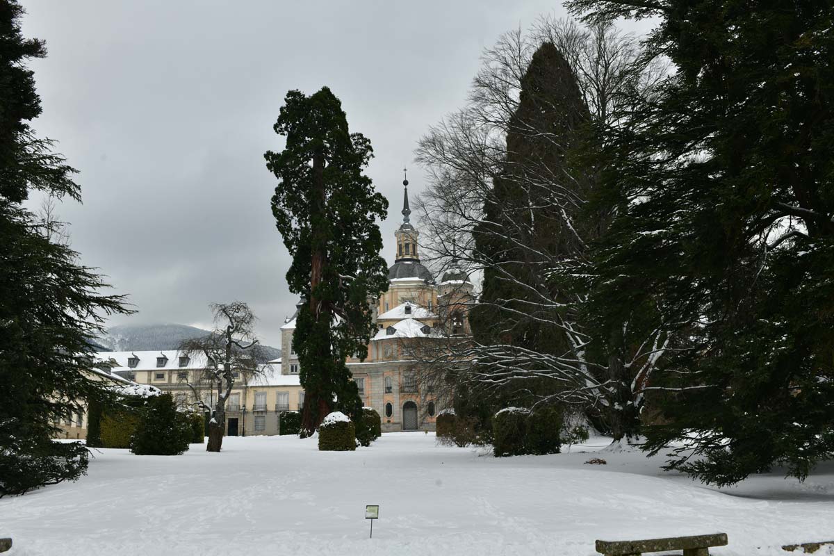 La Granja nevada. Foto del archivo de José Antonio Santos.