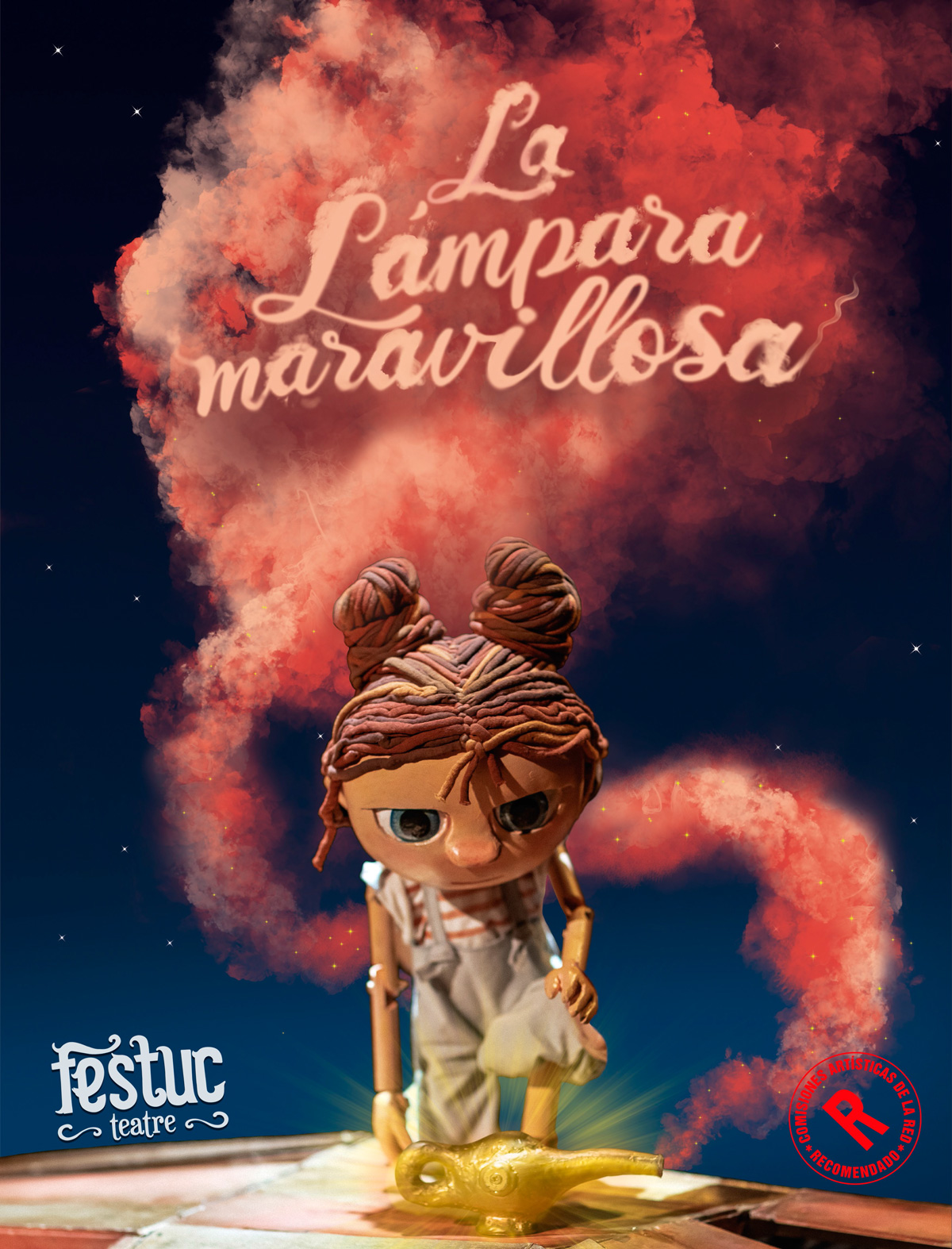 Parte del cartel ‘La Lámpara maravillosa’ que se representa en el pueblo.