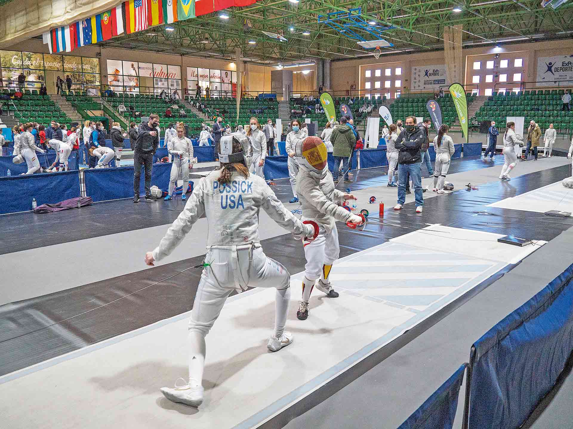 La pista del Pedro Delgado, repleta de deportistas compitiendo en la pasada edición de la Copa del Mundo./ KAMARERO