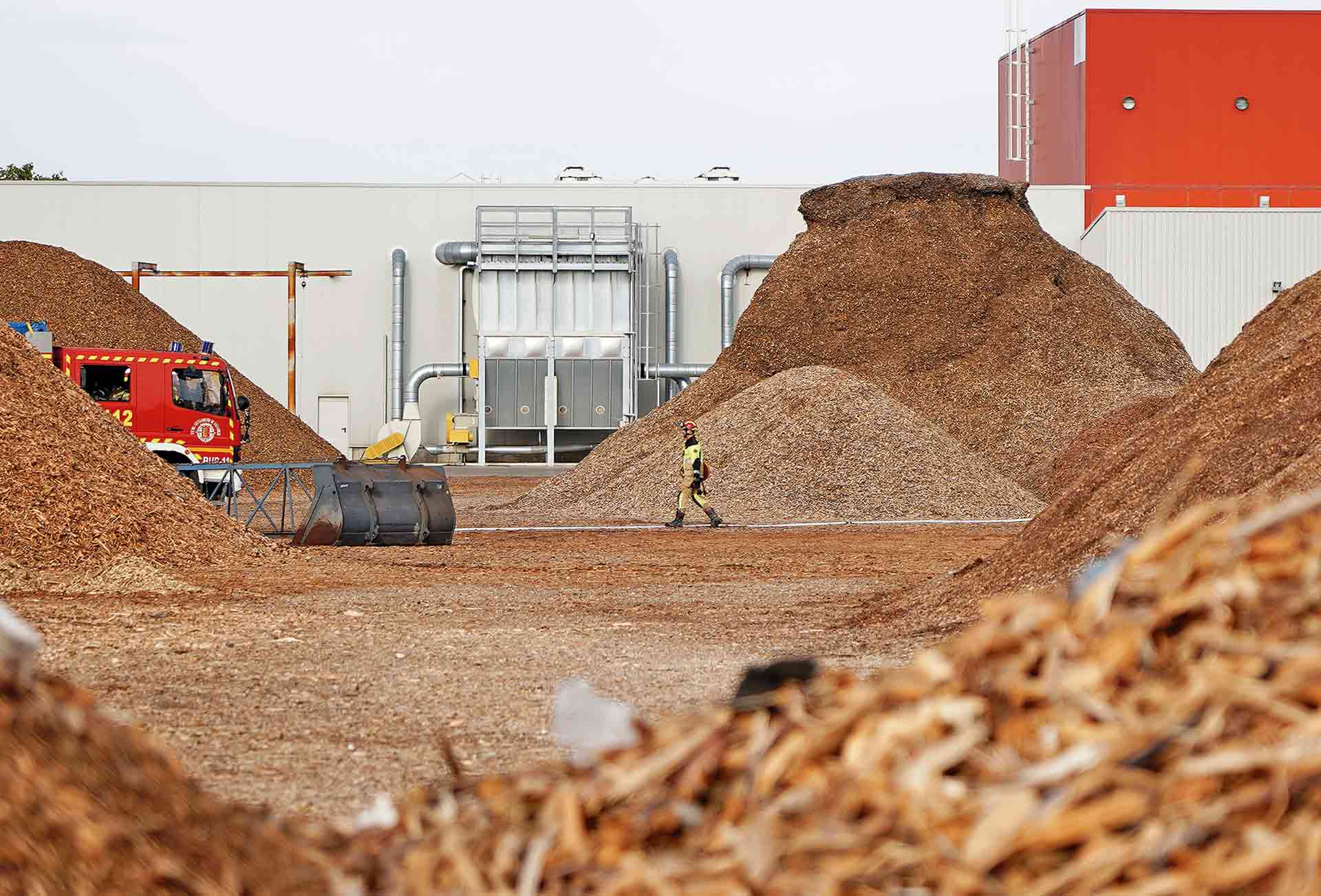 Una fábrica de astillas de pellet situada en Burgos./ ICAL