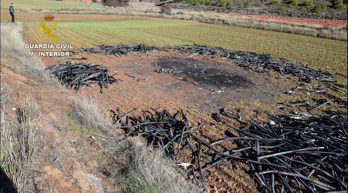 Cables procedentes de siete robos cometidos en Soria y uno en Segovia.