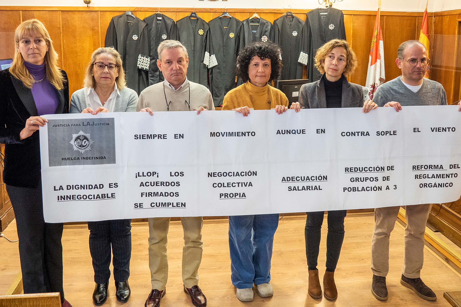 Concentración de los letrados de la Administración de Segovia. / KAMARERO