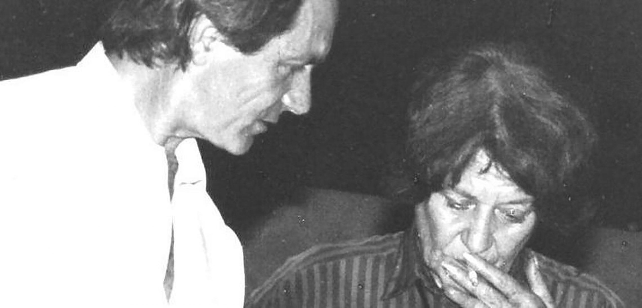 Padro Soler y María Casares en 1989, año en que tuvo lugar la función, en Collioure.