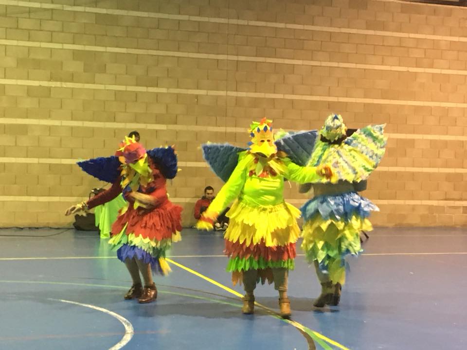 Tres vecinas de la villa de Riaza durante una edición anterior del Carnaval