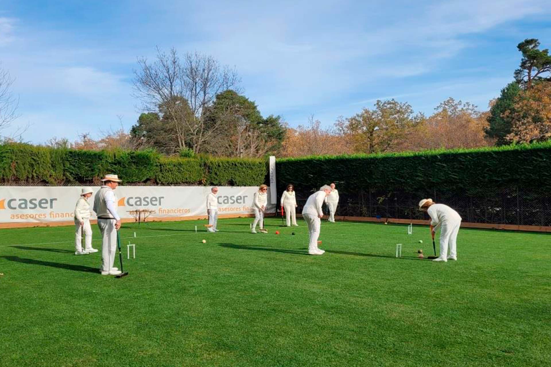 Jugadores durante un partido de croquet./ CC EL TIRO