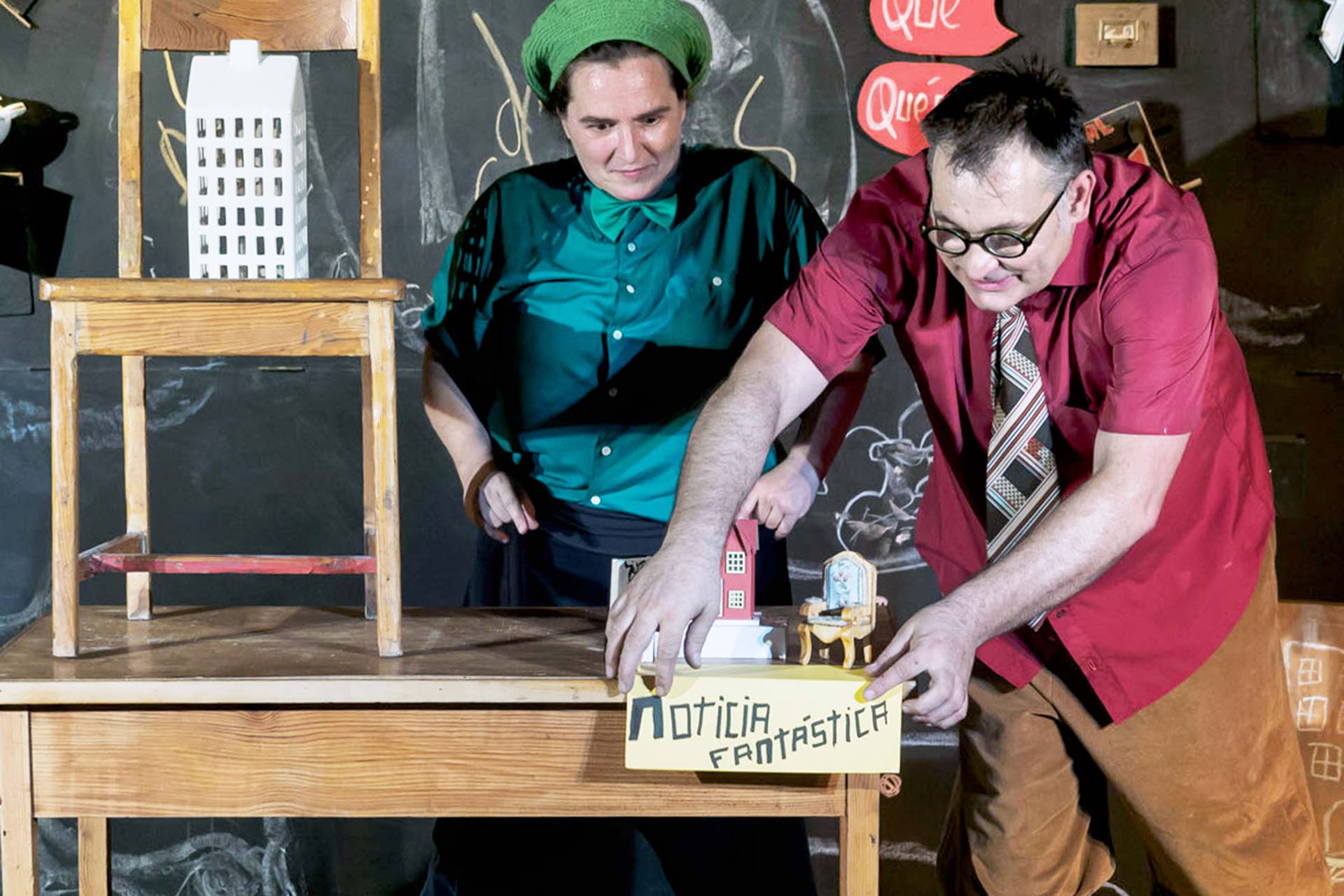 Un escena del espectáculo familiar que ha programado hoy el teatro propiedad de la Diputación. / E. A.