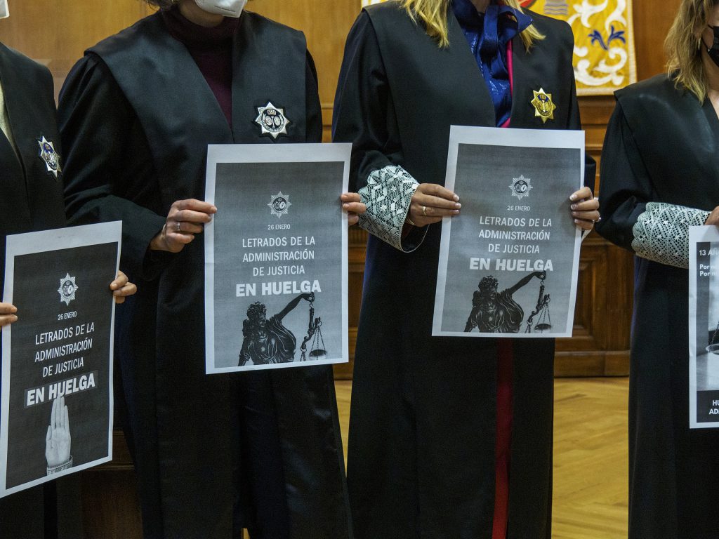 Los juzgados de Segovia necesitarán seis meses para que se recupere la normalidad tras 120 días de huelga 2 20220126 Huelga Letrados Audiencia Provincial KAM8080