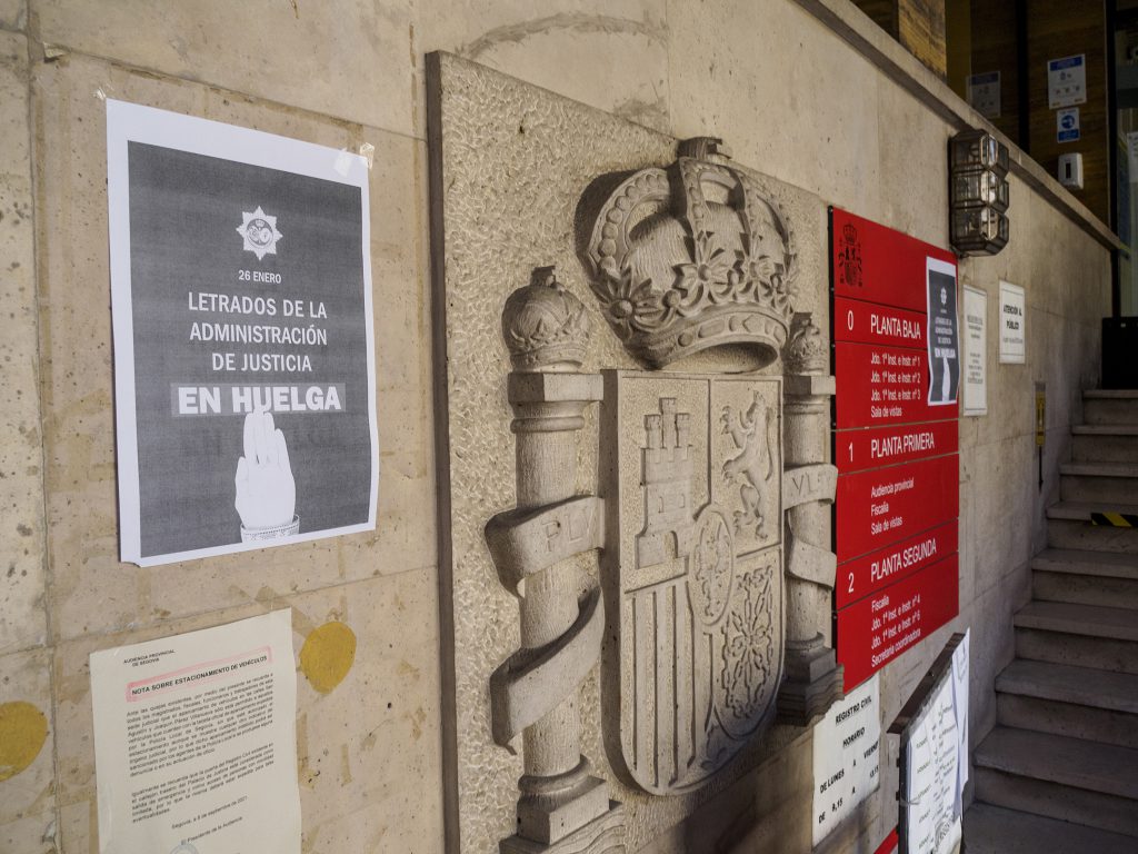 Los juzgados de Segovia necesitarán seis meses para que se recupere la normalidad tras 120 días de huelga 3 20220126 Huelga Letrados Audiencia Provincial KAM8096