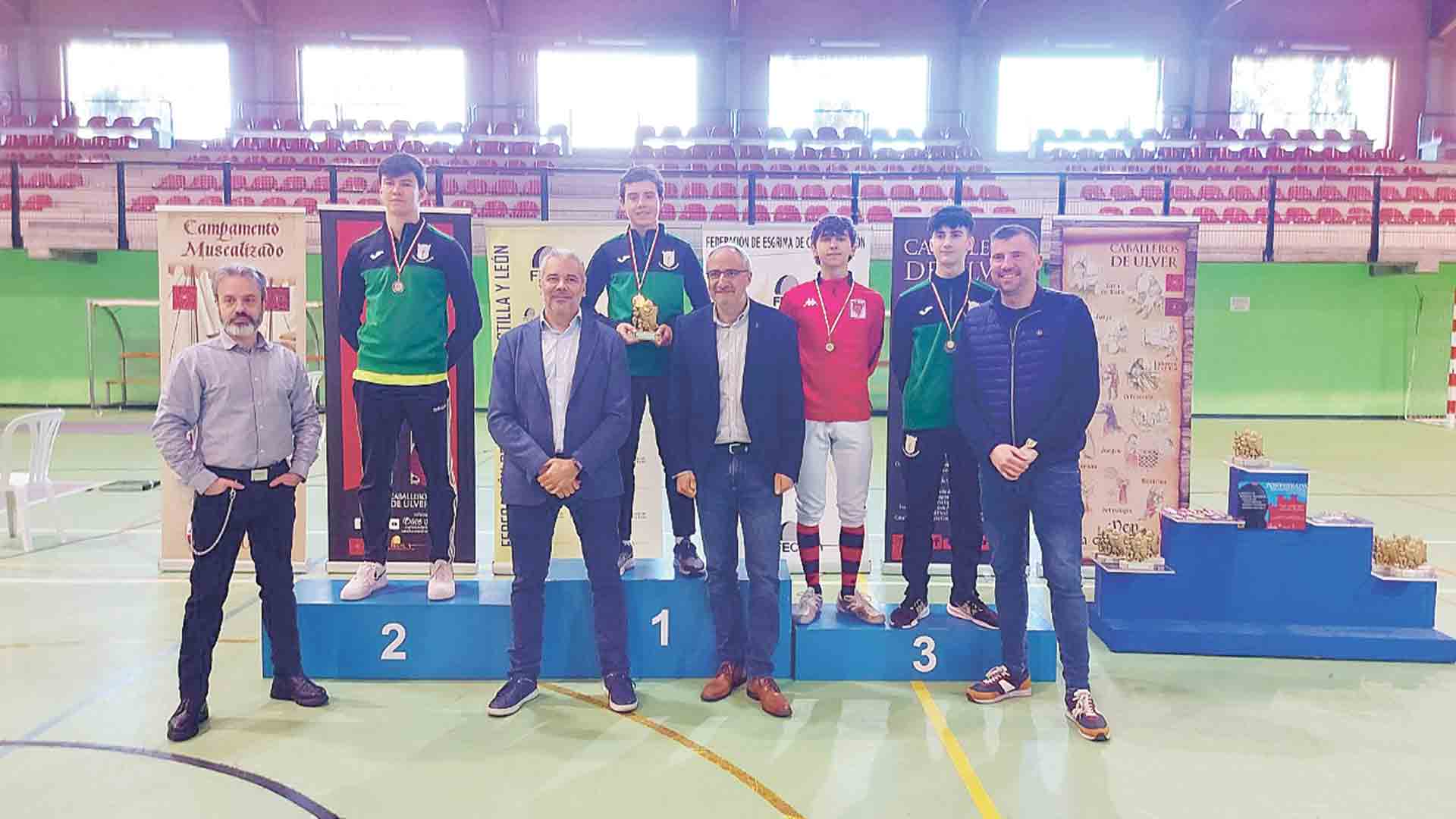 Podio de la categoría M17. / ESGRIMA SEGOVIA