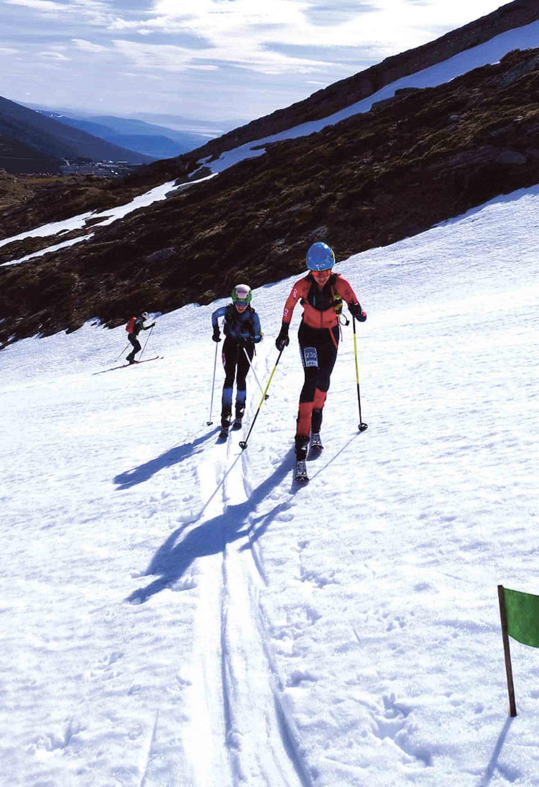 Esquiadores durante la prueba./ E.A.
