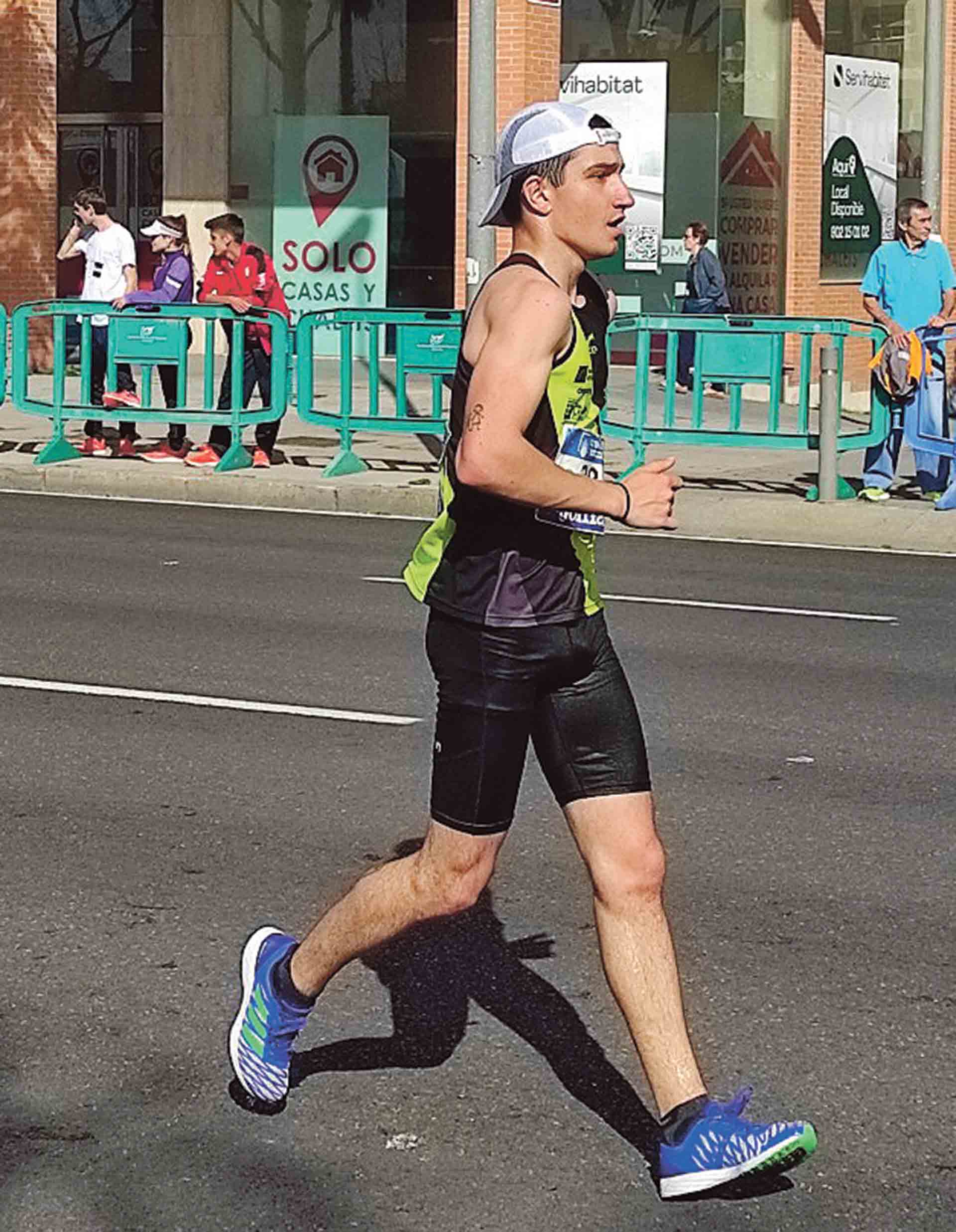 Rodrigo, en pleno esfuerzo durante el campeonato. / E.A.