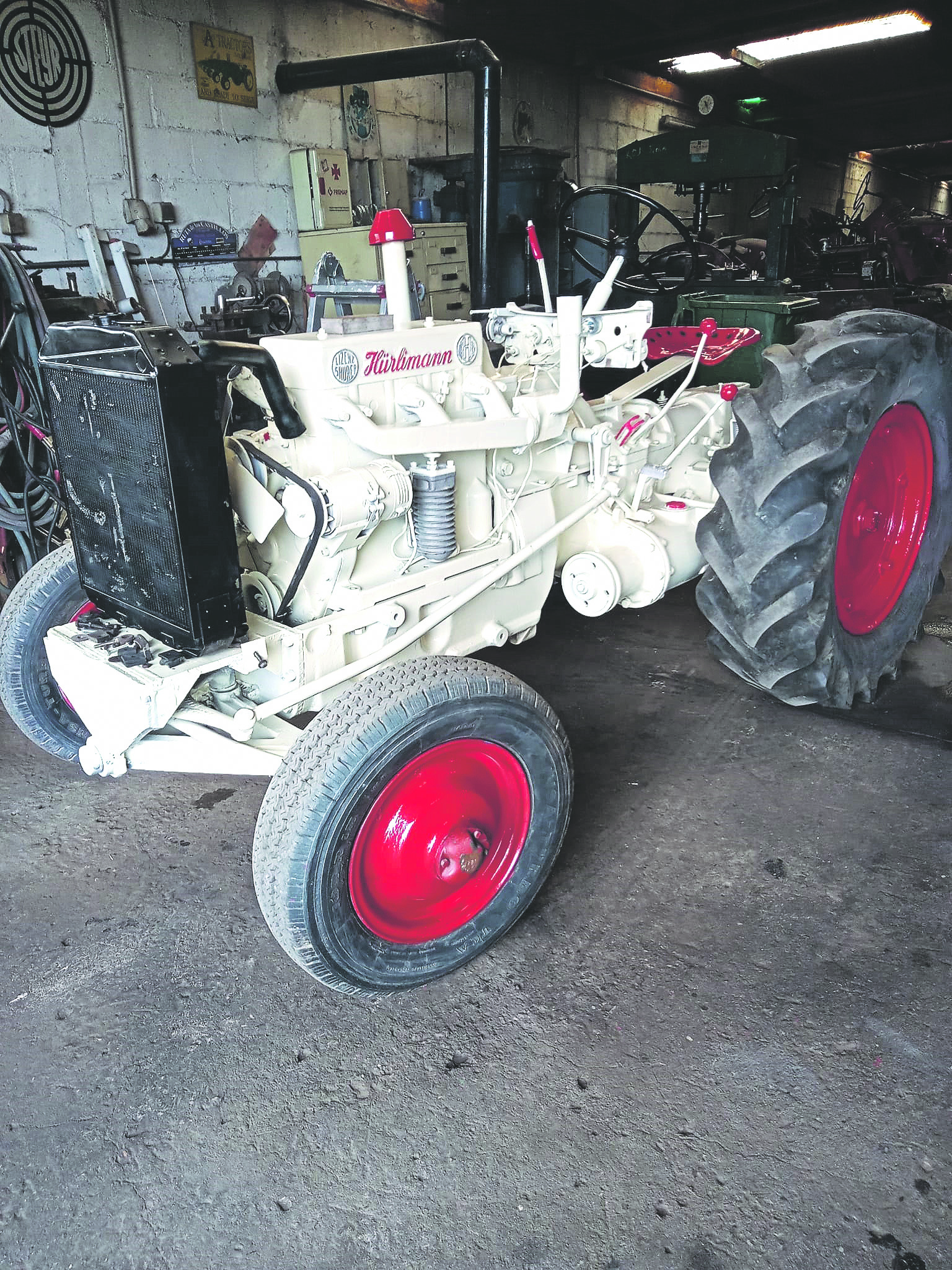 Museo del Tractor en Abadejos 3 Segunda restauración del Hürlimann, primera adquisición de Horcajo.