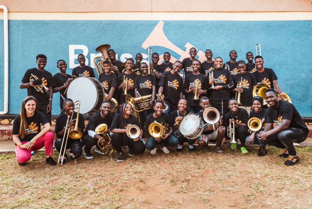 Brass for Africa es una organización que ofrece oportunidades a través de la música en Uganda, Ruanda y Liberia.