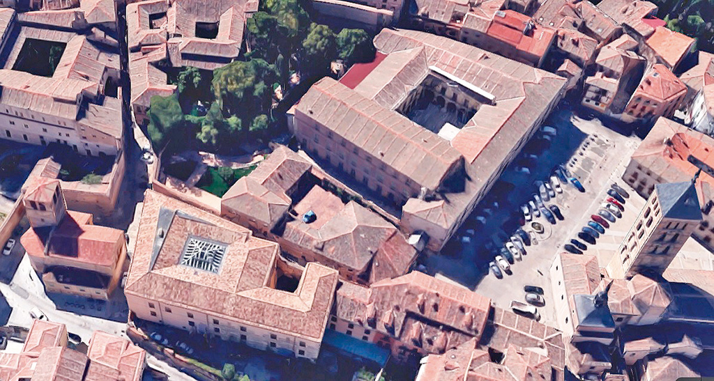 Vista área del entorno en el que se rodará la serie en Segovia. / E. A.