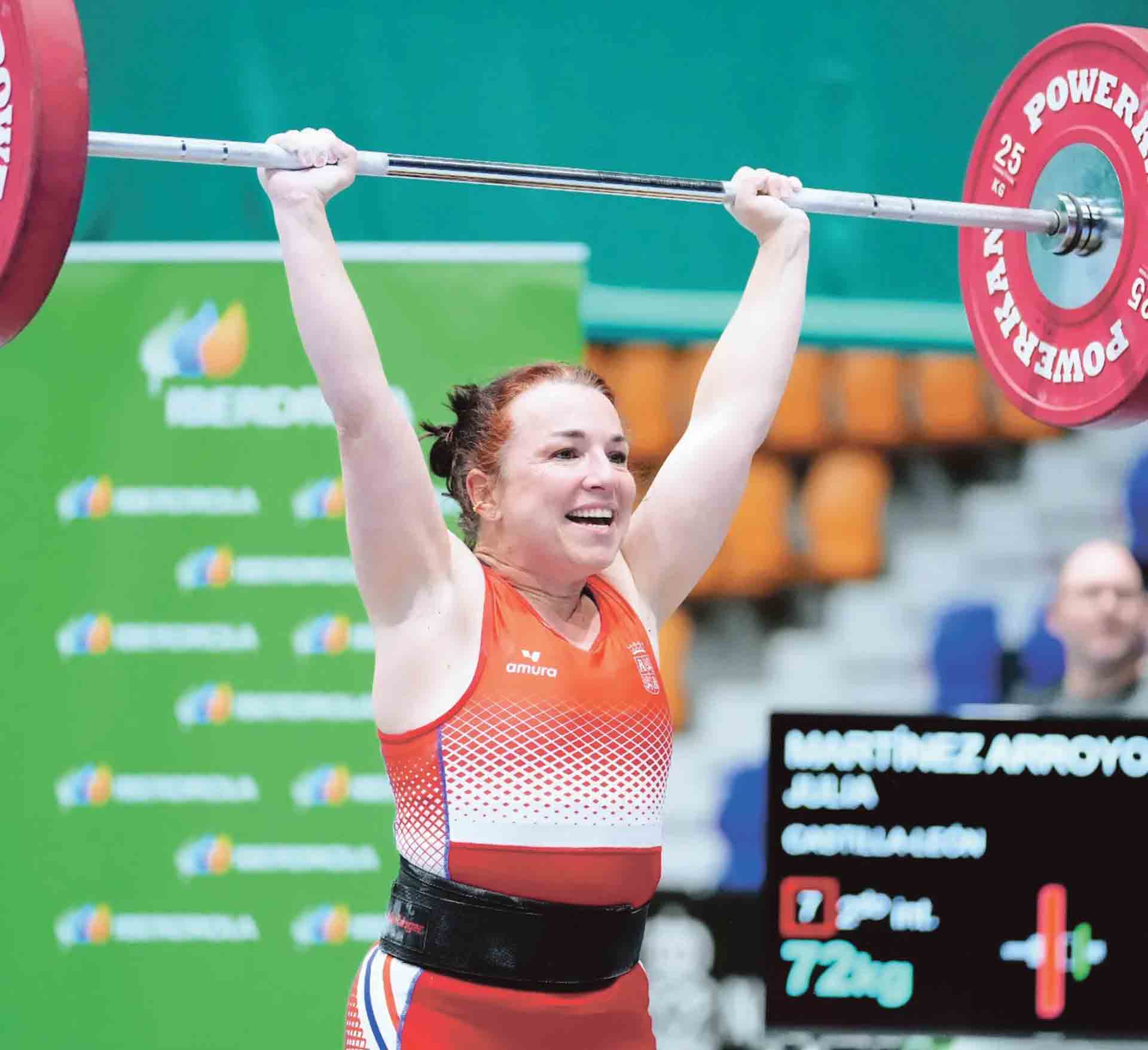 Julia, en uno de los últimos levantamientos de la competición./ E.A.