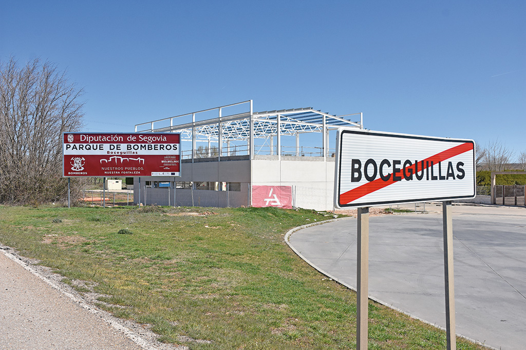 Estado de ejecución del Parque de Bomberos de Boceguillas, uno de los dos parques profesionales que plantea la Diputación de Segovia dentro de su SEPEIS. / A.M.