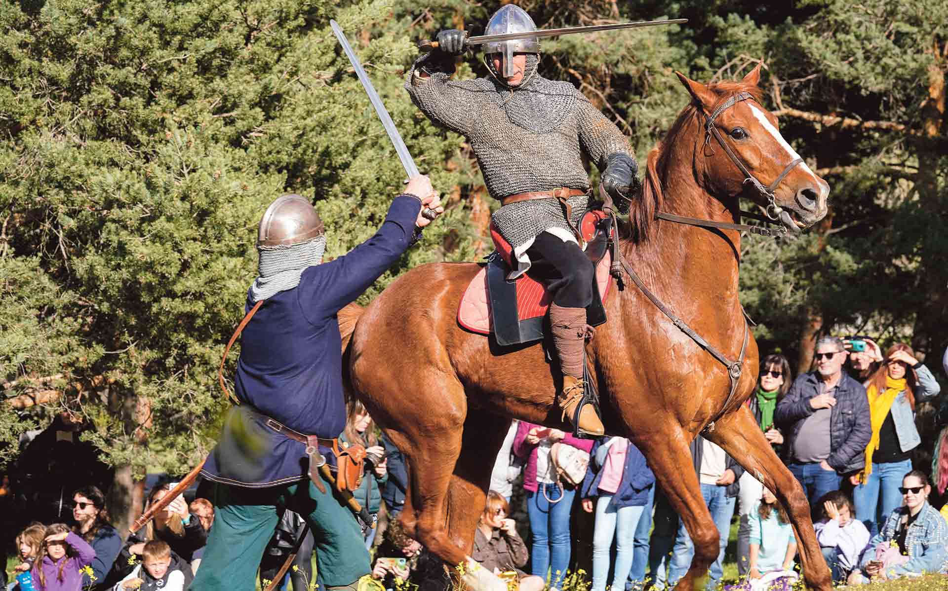 Una escena de la batalla recreada el sábado pasado. / Miguel Ángel Fernández