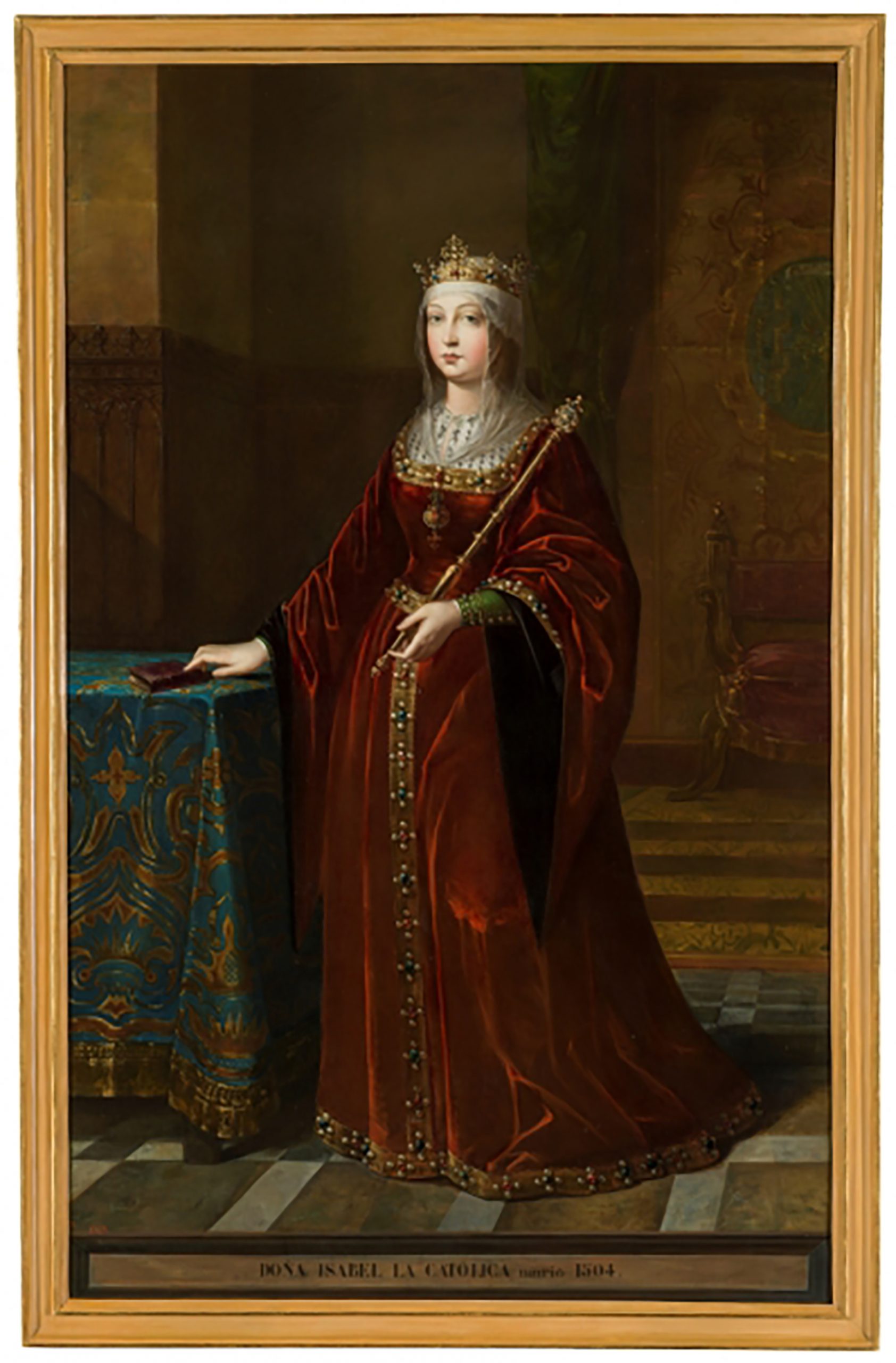 Isabel I retratada por Madrazo.