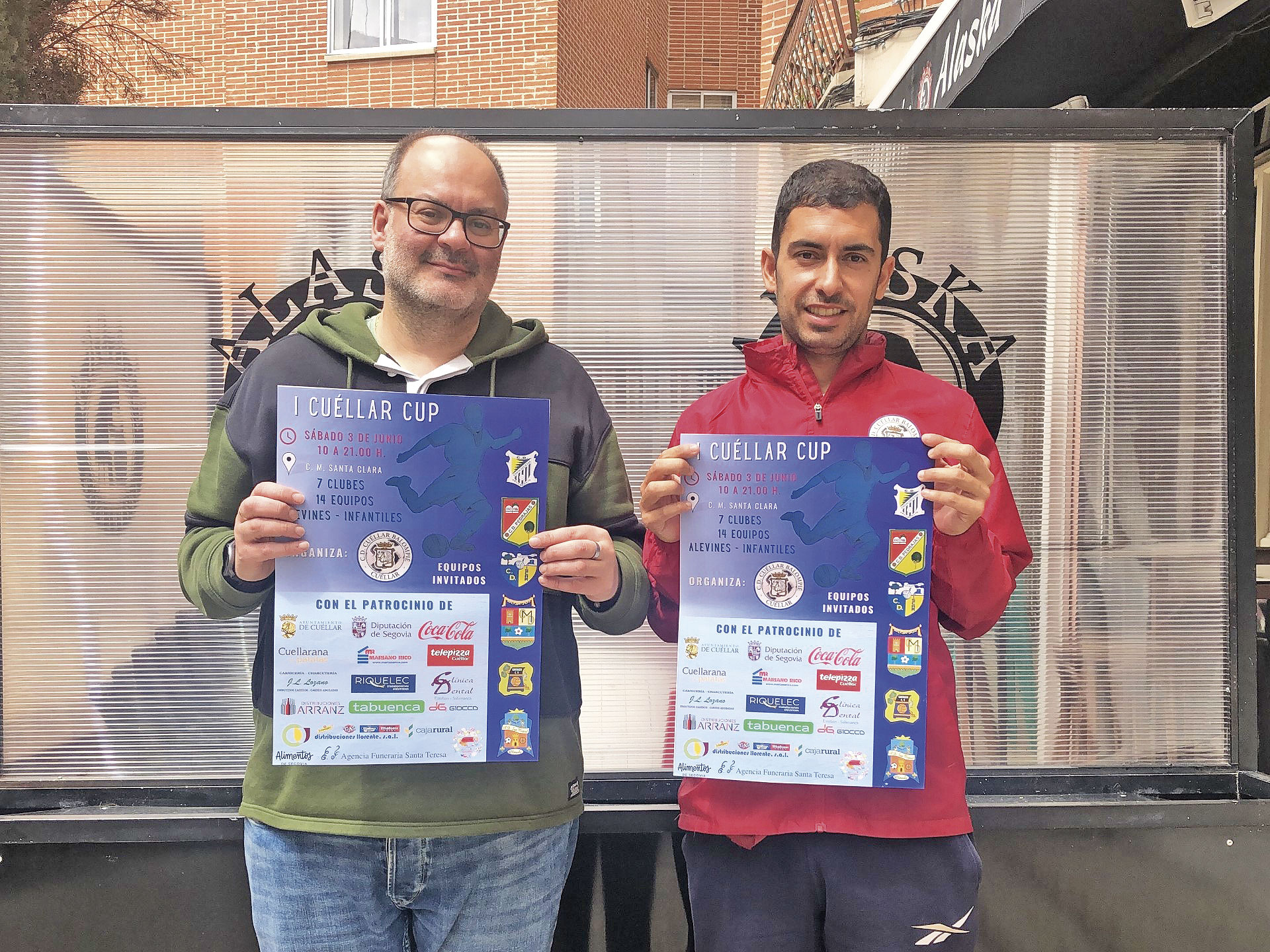 José Luis Fraile, presidente, y Daniel Martín, coordinador de fútbol. / CD CUÉLLAR