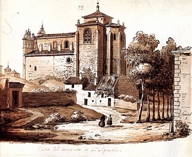 La iglesia del convento de San Agustín, pintada por José María Avrial. Academia de Bellas Artes de San Fernando.