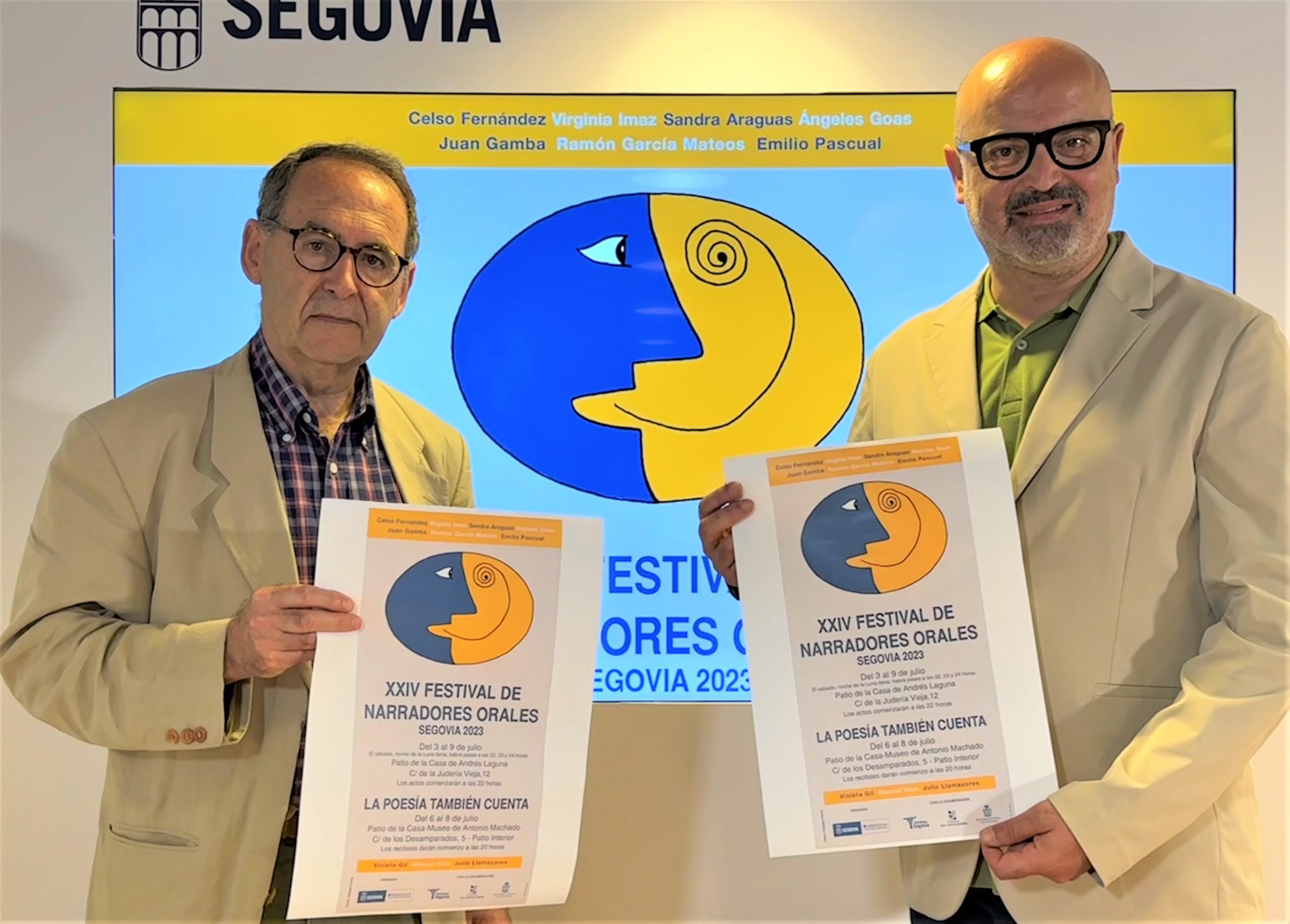 El director del festival, Ignacio Sanz, junto al concejal de Cultura, Juan Carlos Monroy. / E. A.