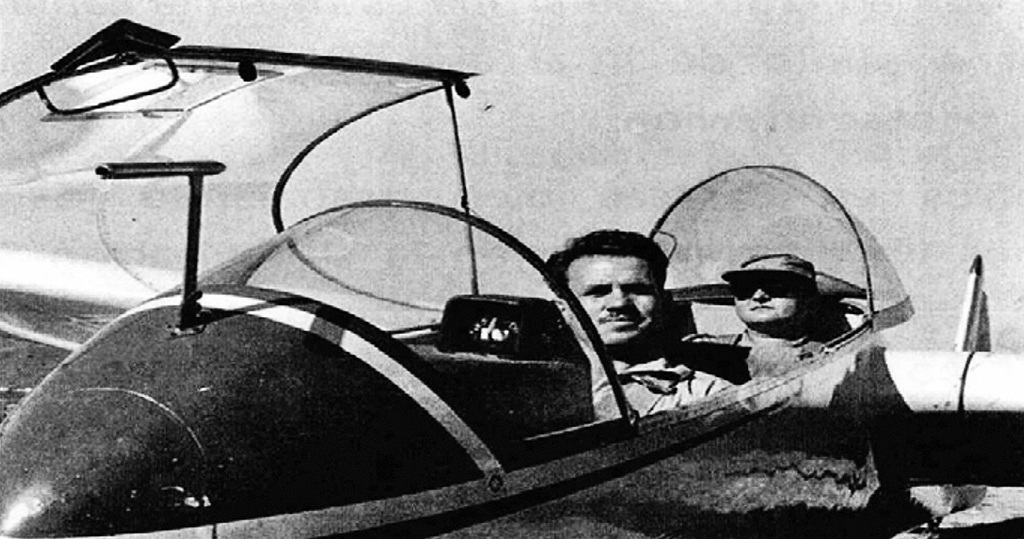 Félix Rodrigo: recorrer el mundo y elegir “la Nava”, una vida de libro 2 Félix en su etapa como piloto de vuelo sin motor.