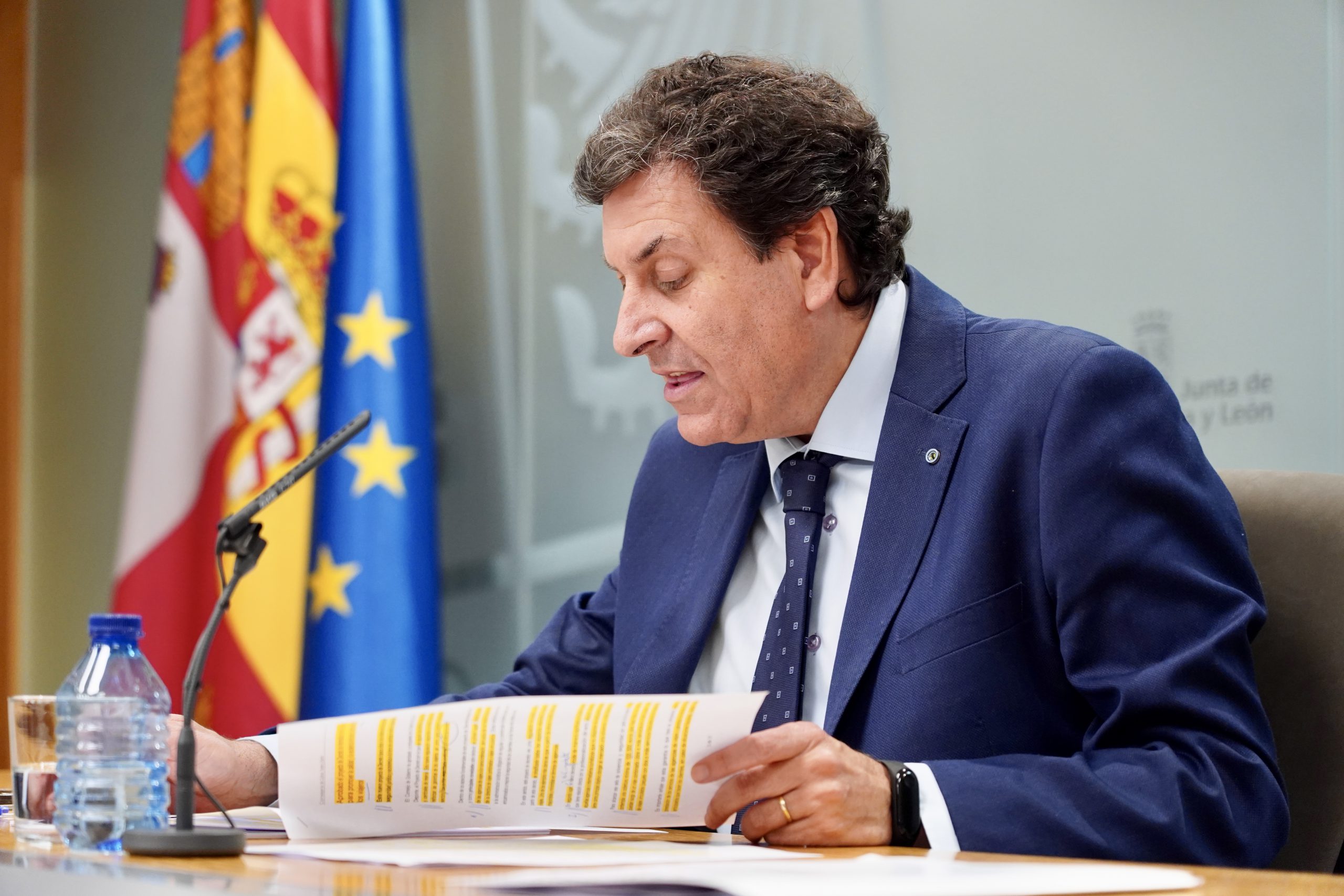 Fernández Carriedo durante su comparecencia de ayer tras el Consejo. / Leticia Pérez