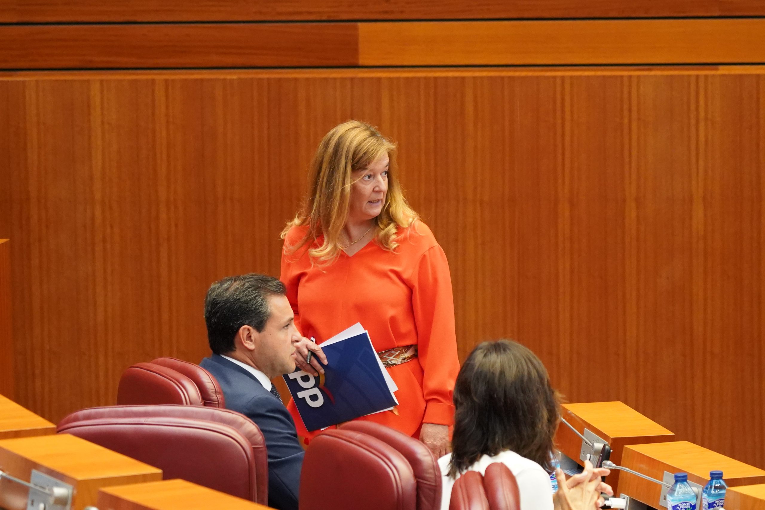 La procuradora del Grupo Popular, María del Carmen Sánchez, tras su intervención en la segunda jornada de Pleno. / Leticia Pérez