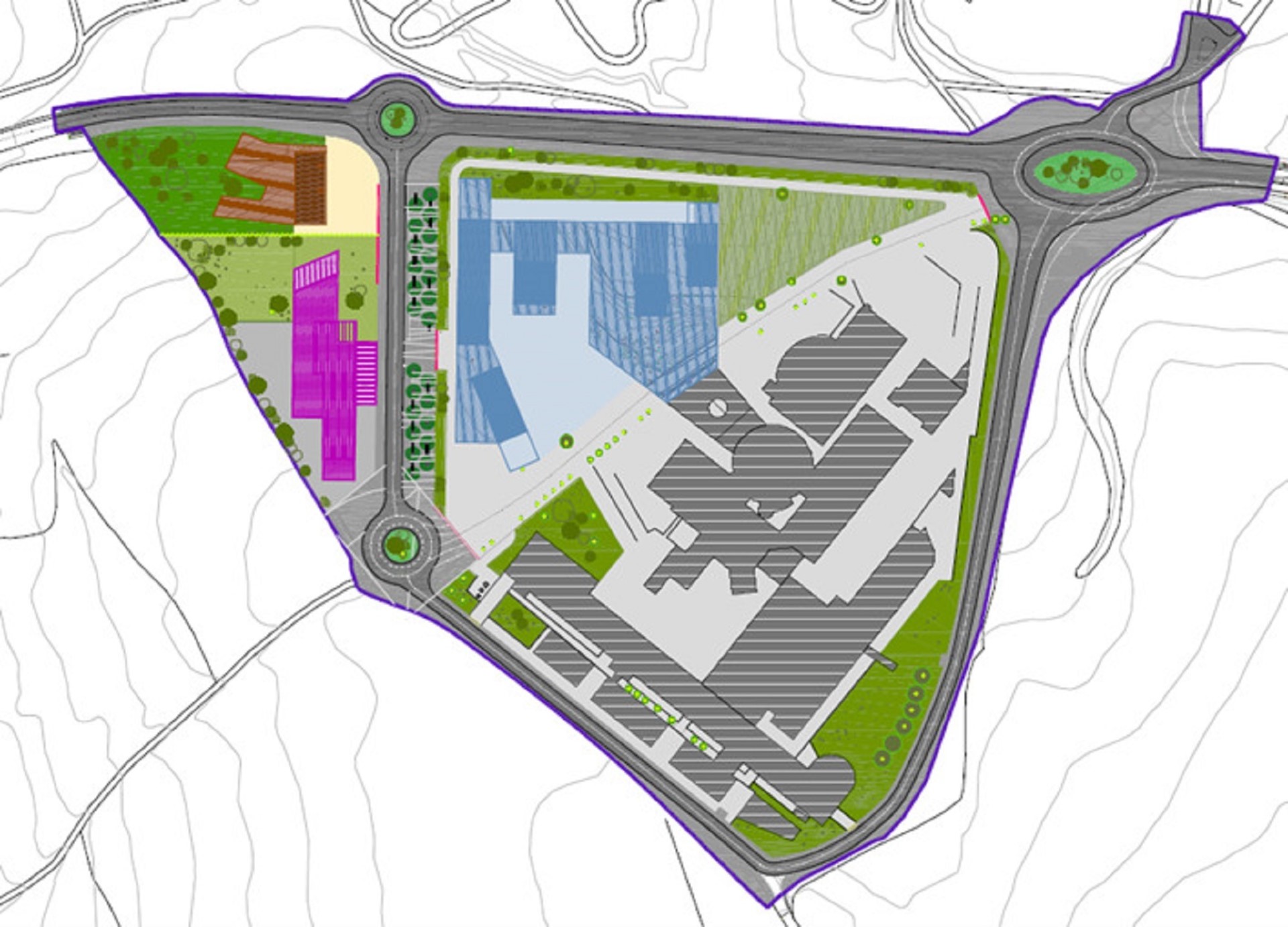 Plano de urbanización del Complejo Asistencial y Educativo de Segovia. / EL ADELANTADO