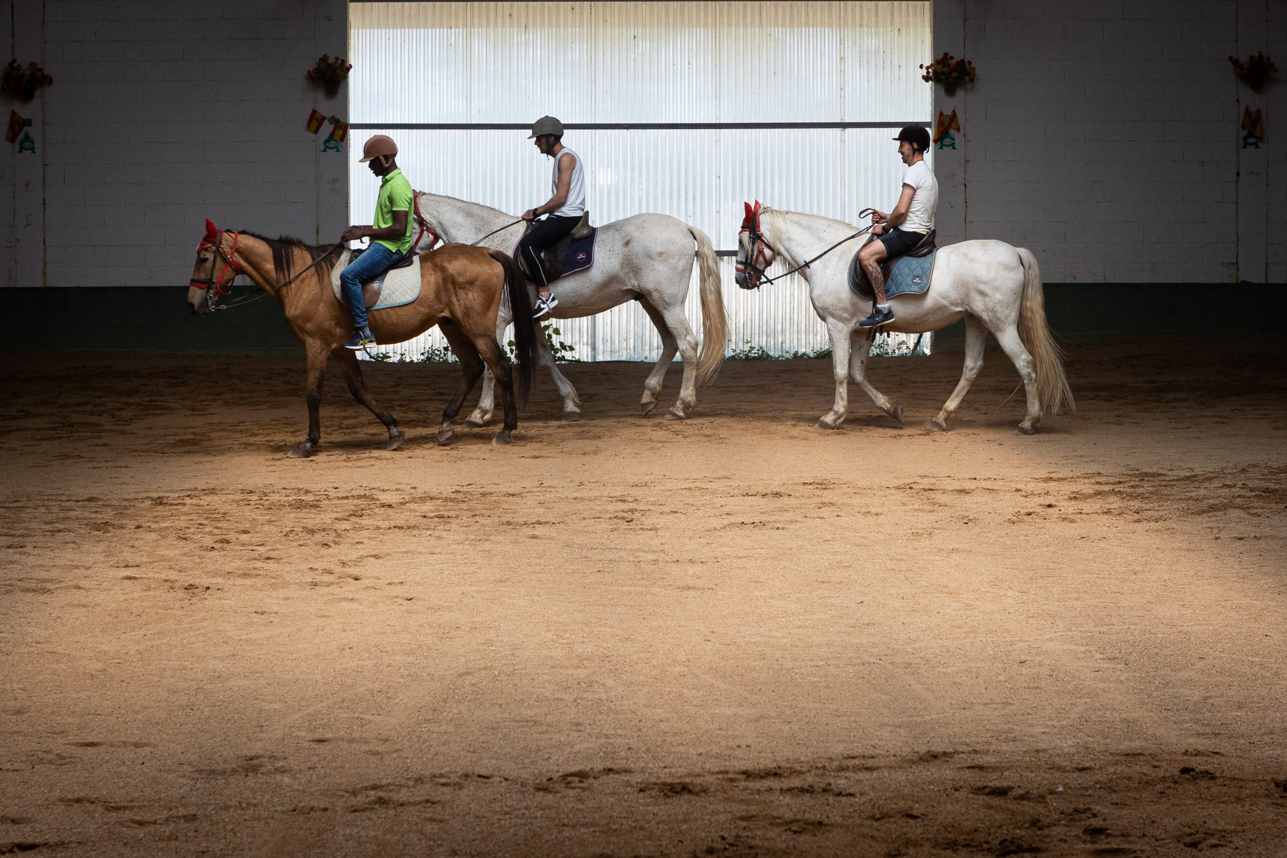 Tres de los internos en Antares de Garray.