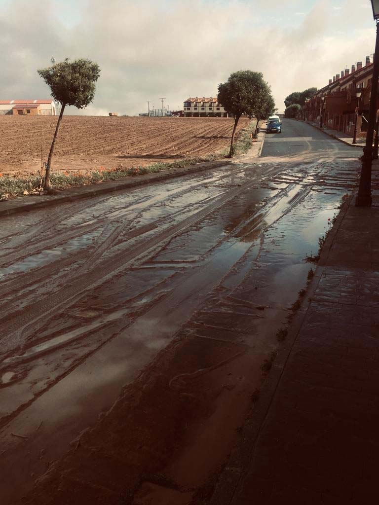 La falta de limpieza de caminos ha ocasionado que toda la tierra vaya al asfaltado