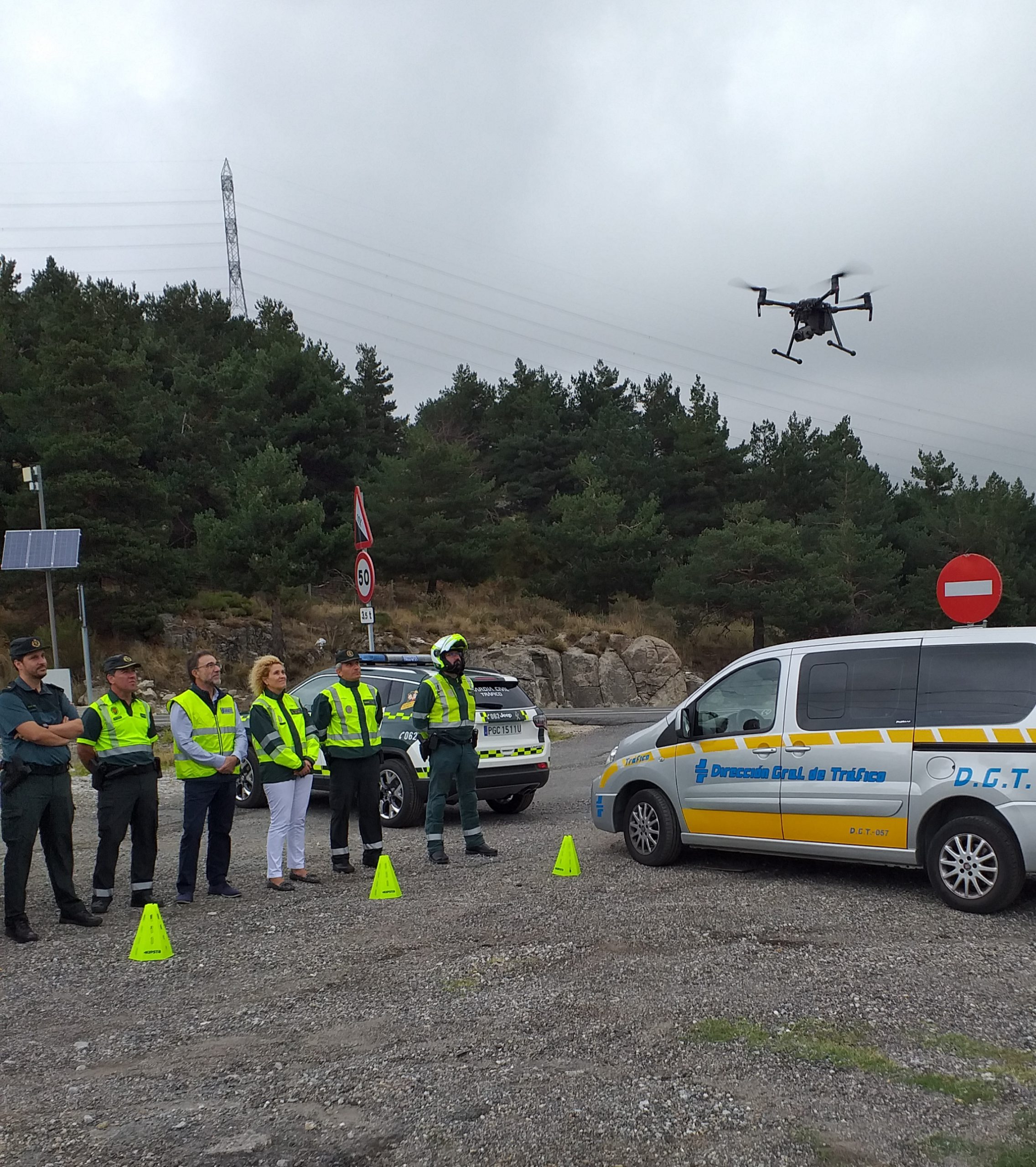 Presentación de drones de la DGT en El Espinar.