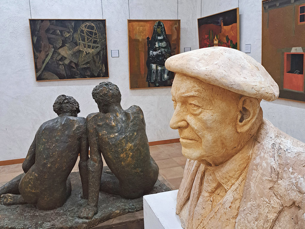 Piezas escultóricas que componen la colección del Museo en Ayllón.