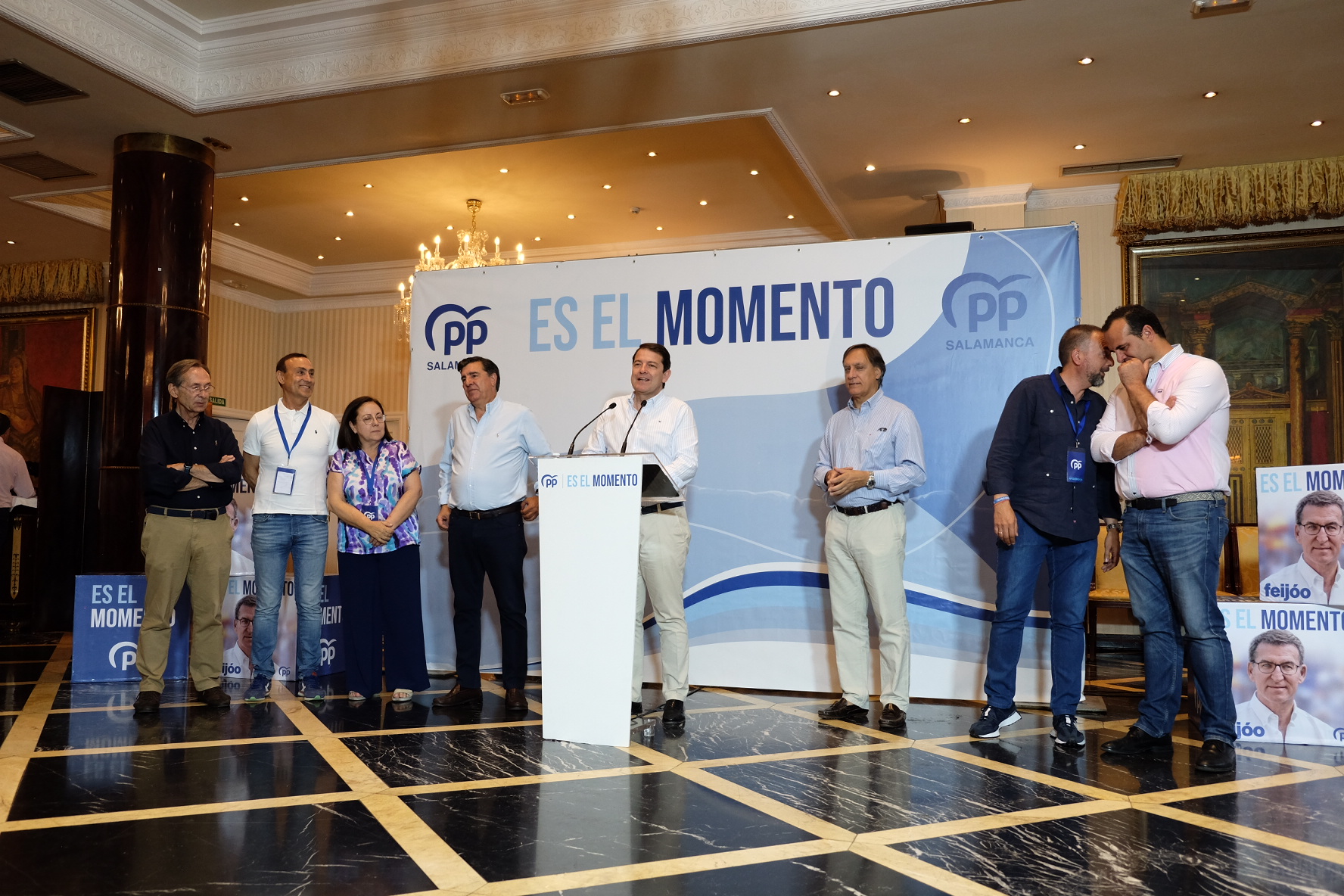 Declaraciones del presidente del PP de Castilla y León Alfonso Fernández Mañueco en Salamanca.