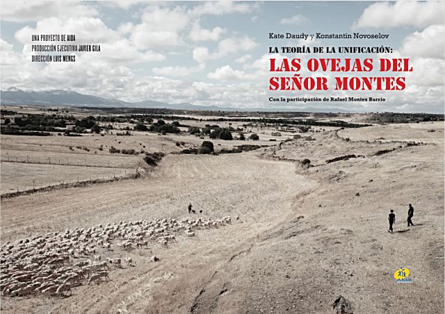 Uno de los carteles del cortometraje documental que narra la experiencia de un premio Nobel con 400 ovejas por la provincia de Segovia. / E. A.