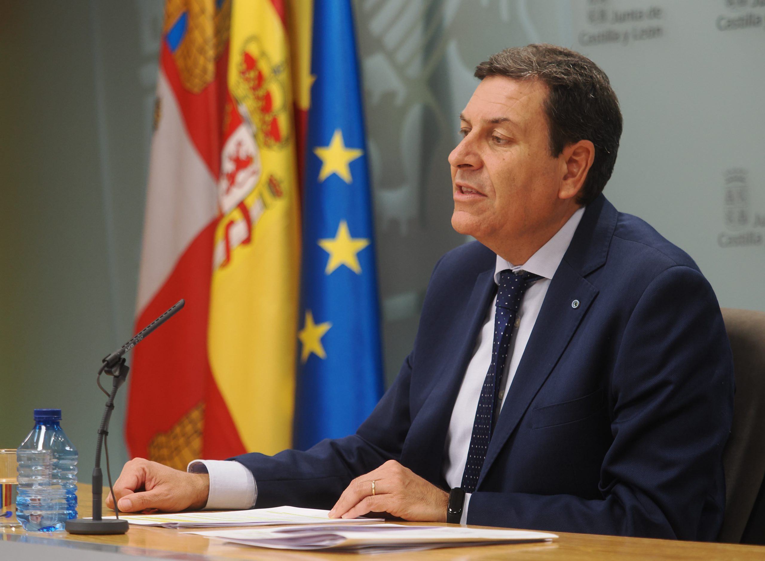 Carriedo, ayer en la rueda de prensa posterior al Consejo de Gobierno. / R. Valtero