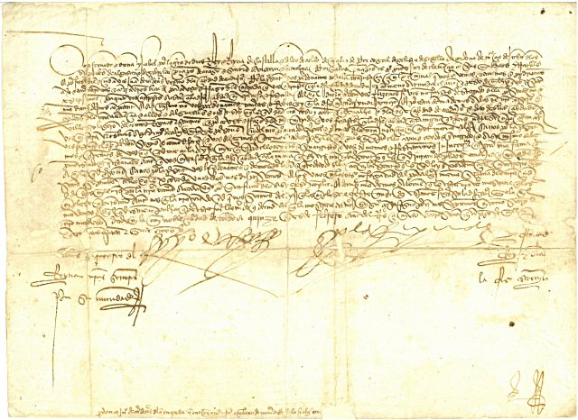 El Archivo General Militar de Segovia, un tesoro con 125 años de historia 3 Carta de perdon de los Reyes Católicos a Juan de Cardenas. 1477.