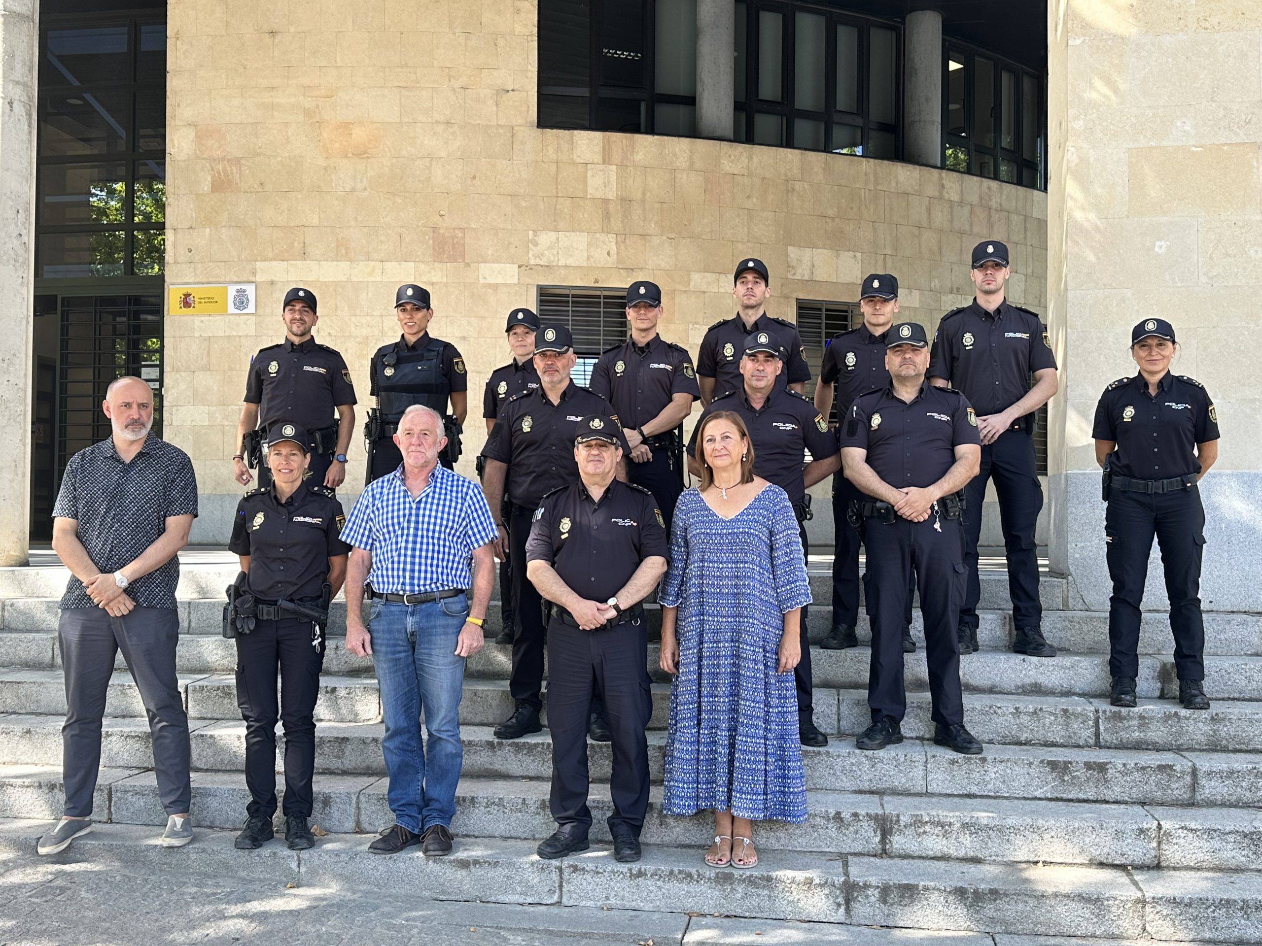 Los nuevos agentes en prácticas incorporados a la comisaría de Segovia.