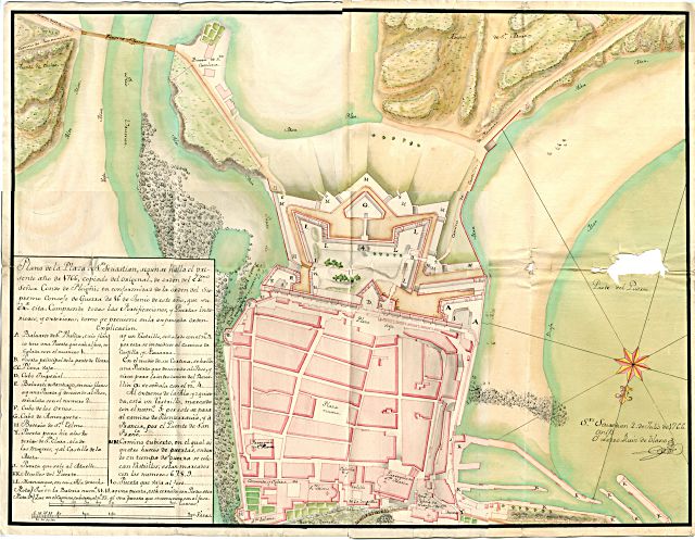 El Archivo General Militar de Segovia, un tesoro con 125 años de historia 7 Plano de San Sebastian. 1766.